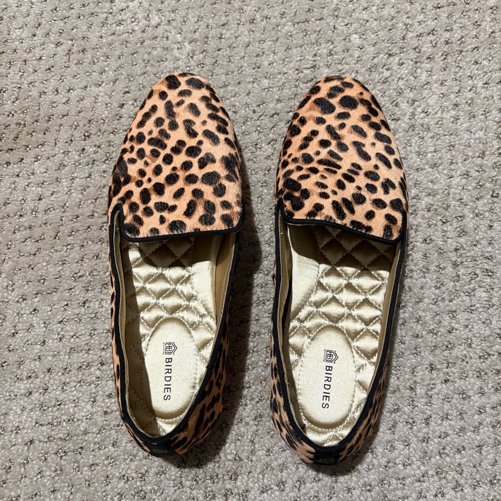 NWOB Birdies The Starling Cheetah Leopard Print Calf Hair Loafer Flats 7 - Picture 4 of 15